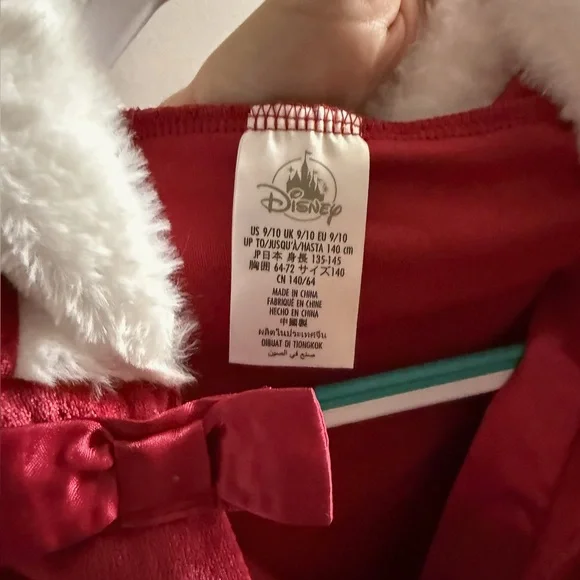 Disney Princess Belle Winter Dress with Cape-Chip & Mrs. Potts Detail-Size 9/10 - Picture 3 of 3